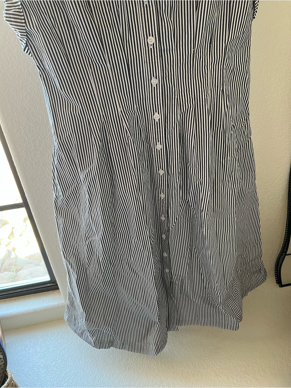 GAP Poplin Midi Shirtdress Striped 100% Cotton - Picture 6 of 10